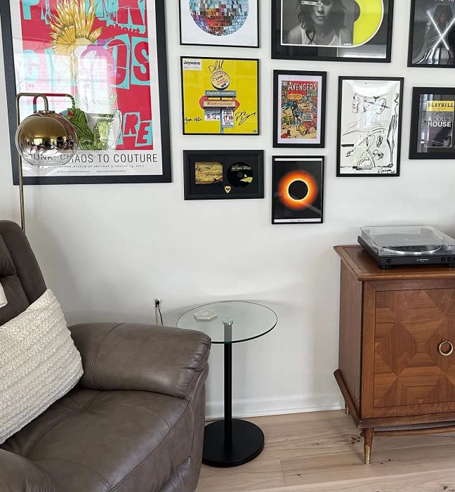 Glass-top table in a reviewer's home