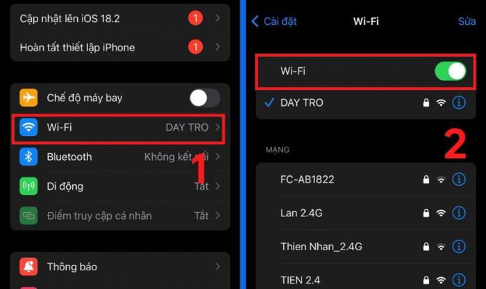 Thực hiện kết nối với mạng Internet