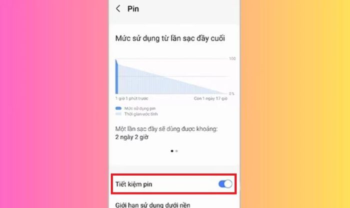 Chế độ tiết kiệm pin trên Samsung A7