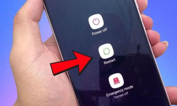 Cách khắc phục tình trạng pin tụt nhanh trên Samsung - Khởi động lại máy