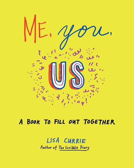A yellow book cover titled 'me, you, us'