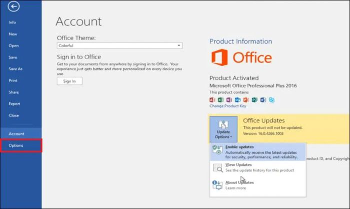 Tắt tính năng bảo mật cao cho tệp tin để sửa lỗi Microsoft Office has identified a potential security concern