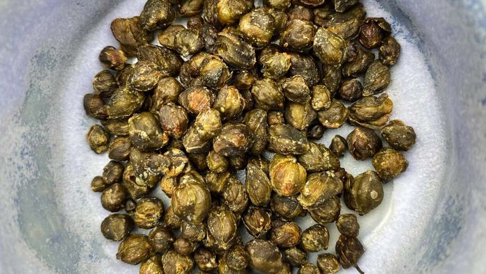 Crisp capers in the air fryer for a crunchy drink accompaniment or garnish