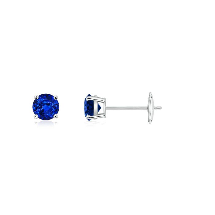 Blue sapphire stud earrings.