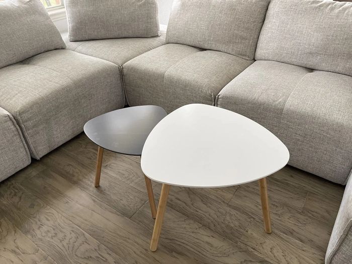 One white and one black table in another reviewer's home