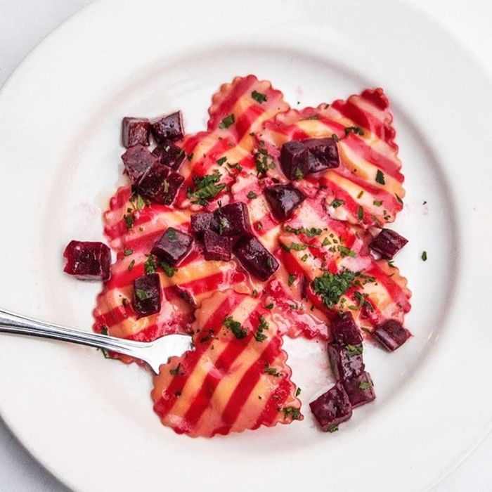 Heart-shaped ravioli