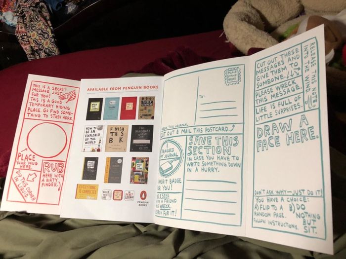 Some of the prompts inside the Wreck This Journal