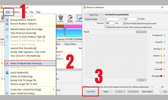 Tìm và khắc phục các Bad Sector