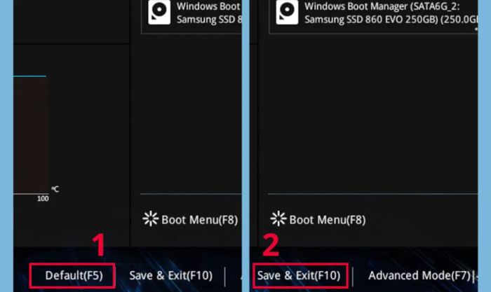Khôi phục BIOS về cài đặt mặc định