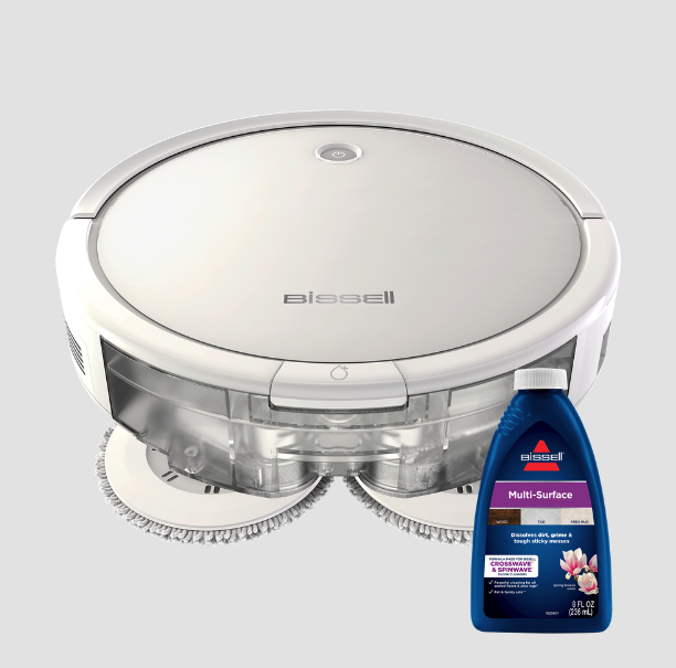 A robot vacuum and mop combo in action