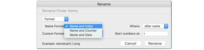 Name and index