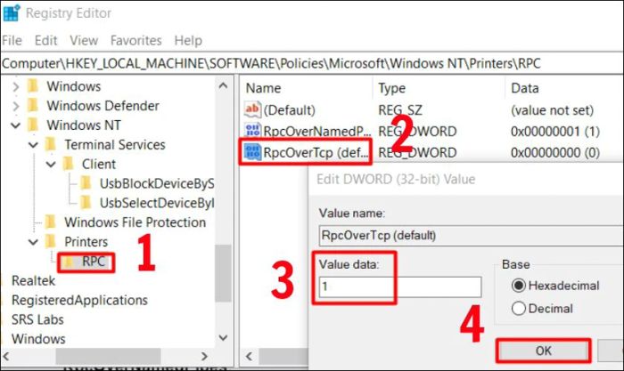 Khắc phục lỗi 0x00000bc4 bằng Registry Editor