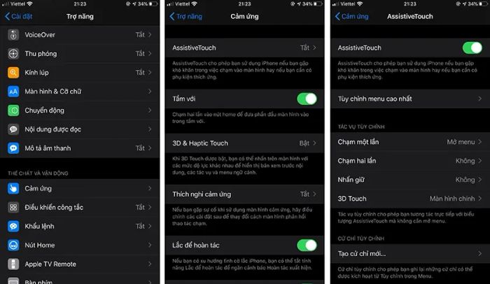 Hướng dẫn bật nút home ảo AssistiveTouch trên iPhone, iPad