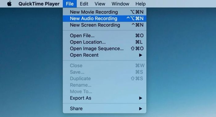 Cách ghi âm trên Macbook bằng phần mềm QuickTime Player