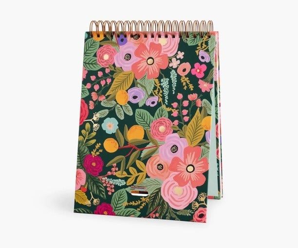 A beautiful floral desktop weekly planner