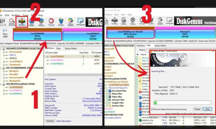 Khôi phục dữ liệu ổ cứng sau khi sửa lỗi A disk read error occurred