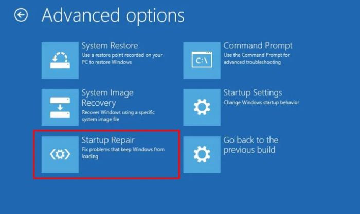 Sửa lỗi Unmountable Boot volume Windows bằng cách sử dụng tùy chọn Automatic Repair Option