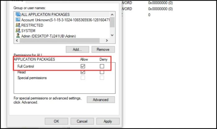 Cấp quyền Full Control