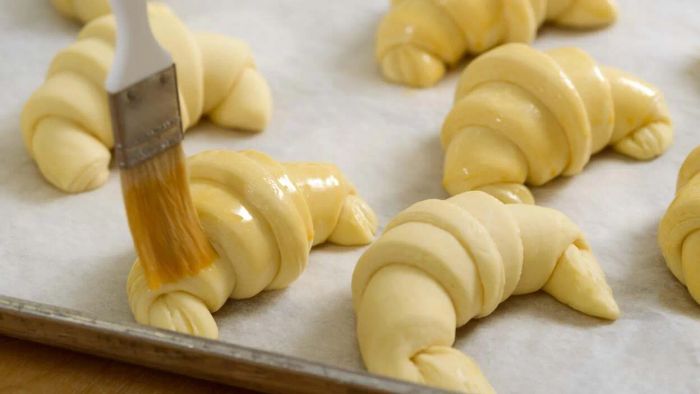 Croissants, danishes, and other unbaked pastries