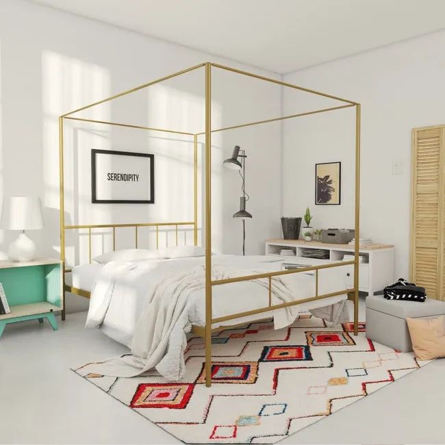 golden canopy bed