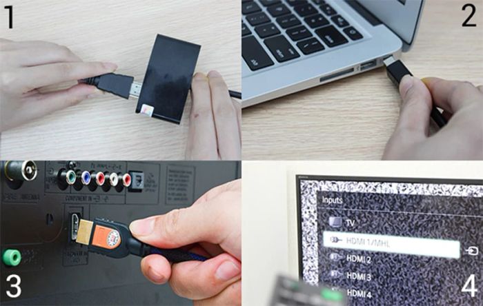 Cách kết nối MacBook với tivi qua cổng HDMI