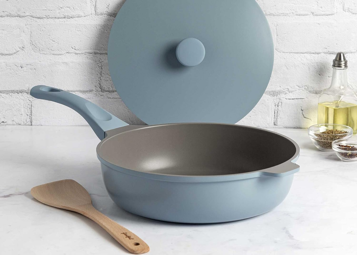 A light blue Goodful pan