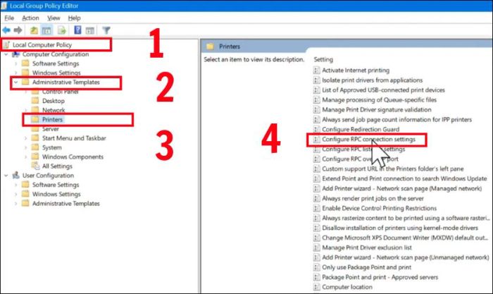 Khắc phục lỗi 0x00000bc4 trên Windows 11 bằng Local Group Policy Editor