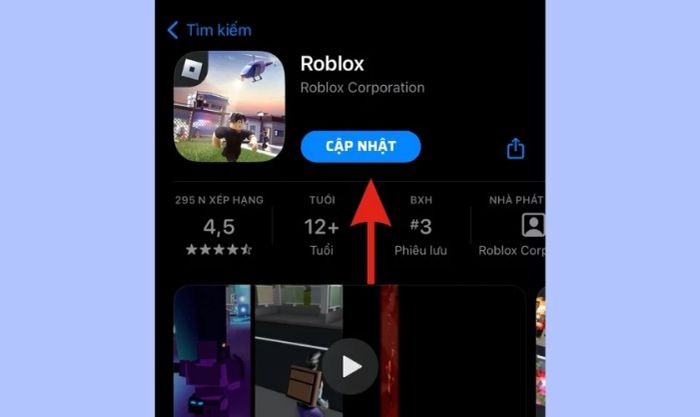 Cập nhật phiên bản Roblox mới