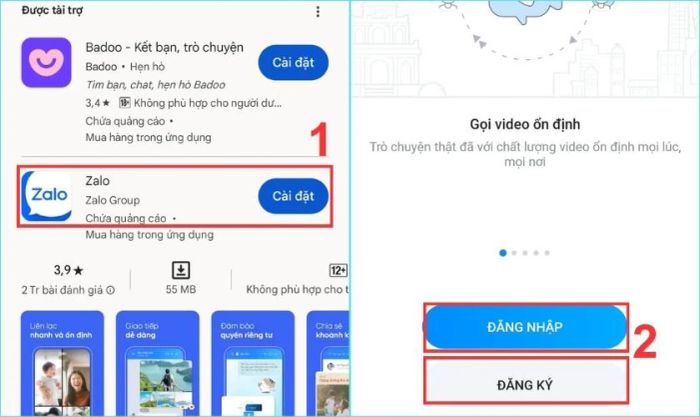 Tạo tài khoản mới để bắt đầu sử dụng Zalo