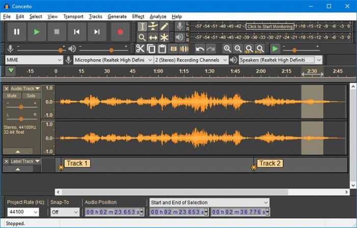 Ghi âm trên Macbook bằng Audacity
