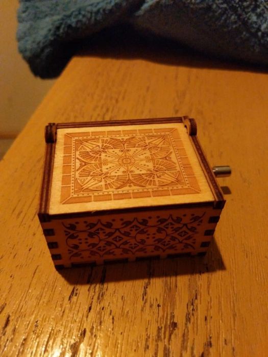 The music box in its closed state