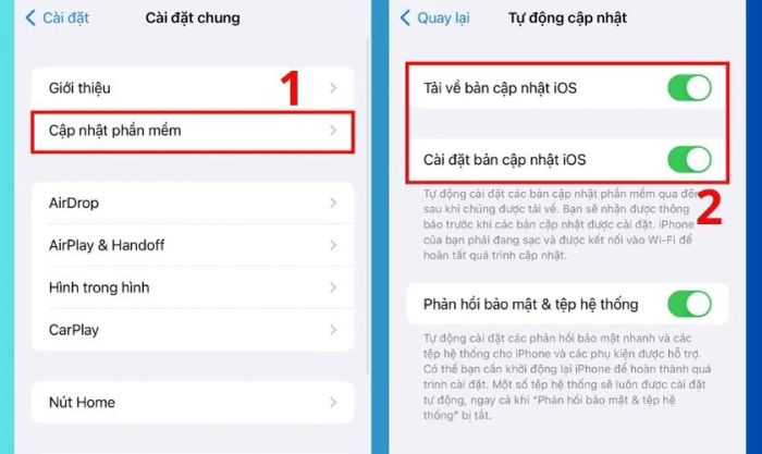 Tắt chức năng tự động cập nhật phần mềm