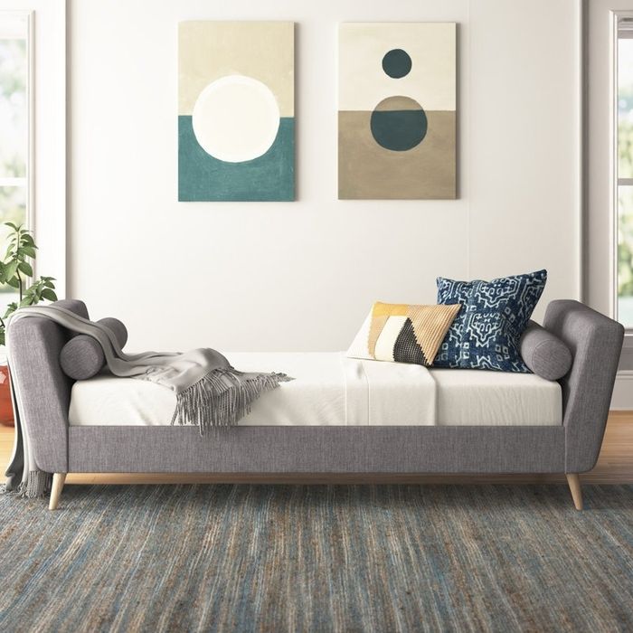 A sleek gray daybed in a reviewer’s home, effortlessly complementing their decor.