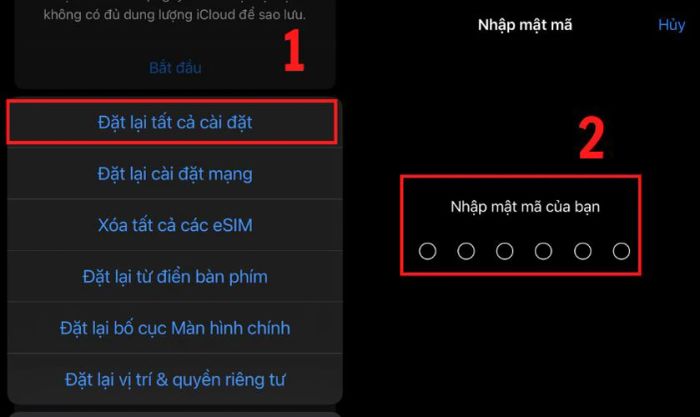 Khôi phục lại cài đặt gốc