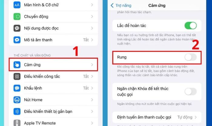Vô hiệu hóa tính năng rung trên iPhone 14 Pro Max