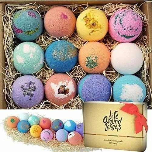 The set of 12 bath fizzy bombs