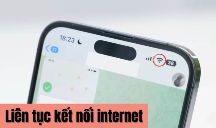 Pin iPhone 14 Pro Max tụt nhanh do kết nối internet liên tục
