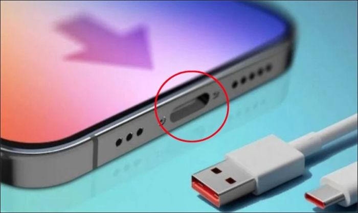 Cổng sạc bị hỏng hoặc có vật cản