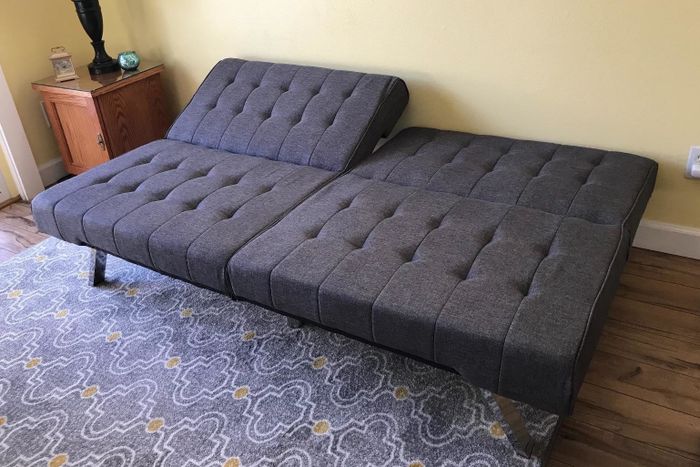 Reviewer’s image of the futon in the flat position