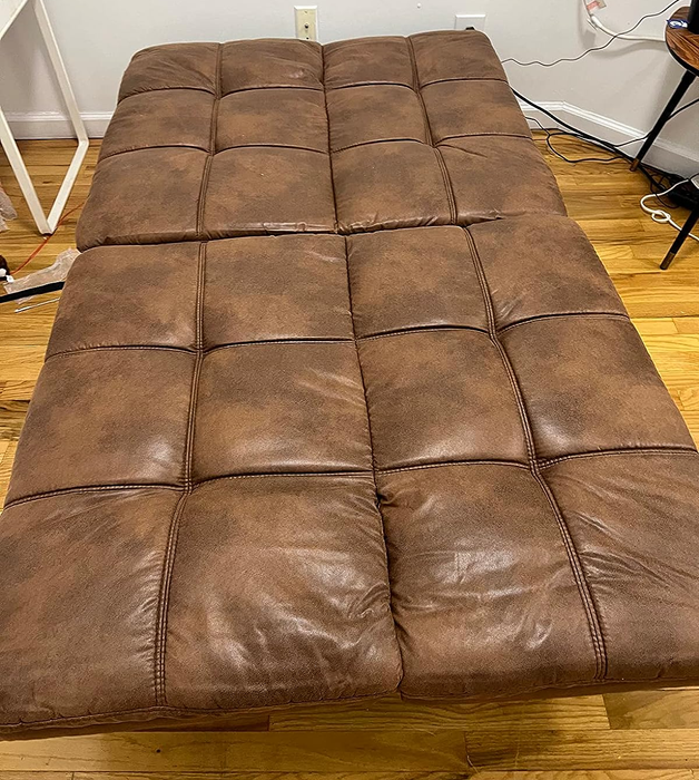 the other reviewer's brown futon in the flat position