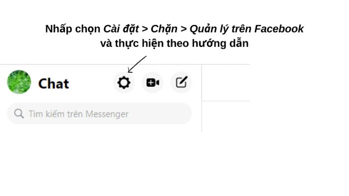Thực hiện thao tác trên Messenger.com
