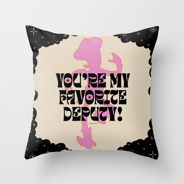 Pillow that says 