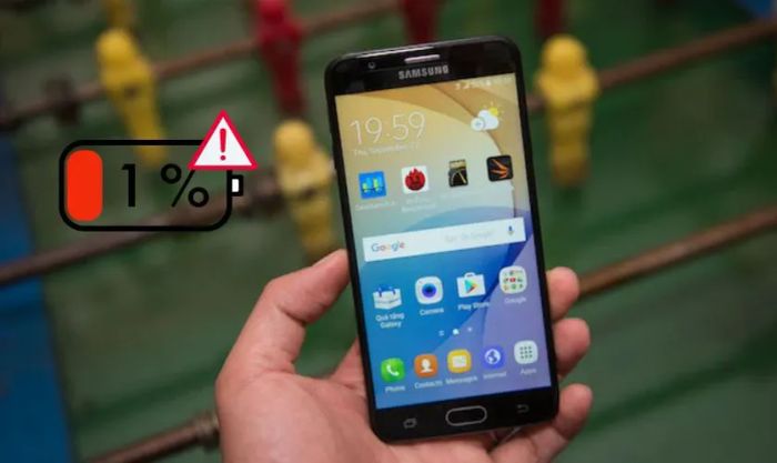 Dấu hiệu nhận diện J7 Pro hao pin