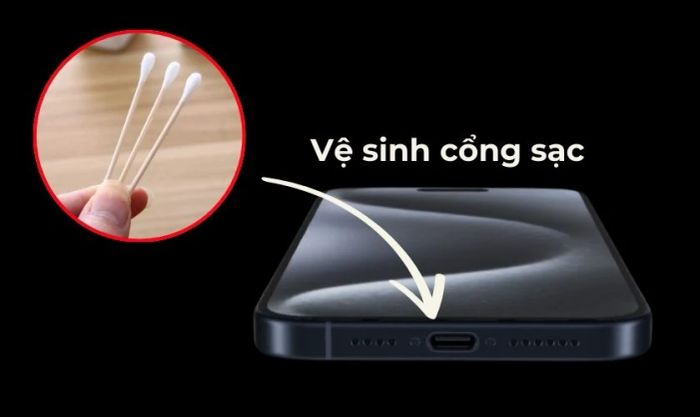 iPhone 15 không nhận sạc? Hãy thử vệ sinh cổng sạc và thử lại