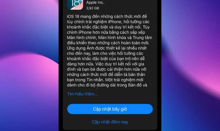 Cập nhật lên phiên bản iOS mới nhất giúp cải thiện hiệu suất