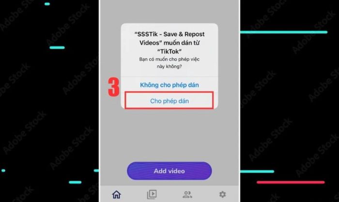 Mở app SSSTik và dán liên kết video đã sao chép vào ô yêu cầu.