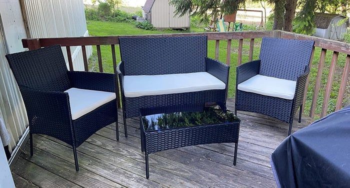 the outdoor patio set