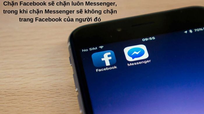 Sự khác biệt giữa việc bỏ chặn tin nhắn Messenger và bỏ chặn Facebook