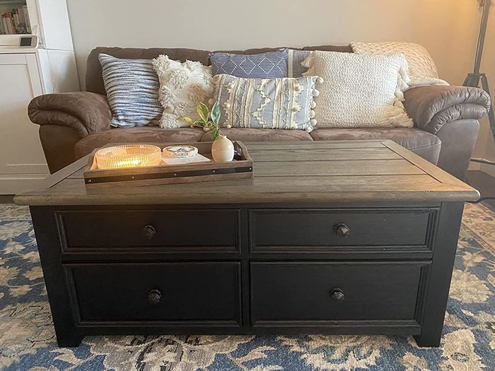 reviewer's coffee table