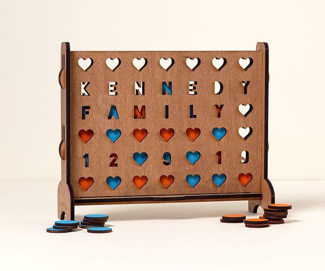Customized four-in-a-row game
